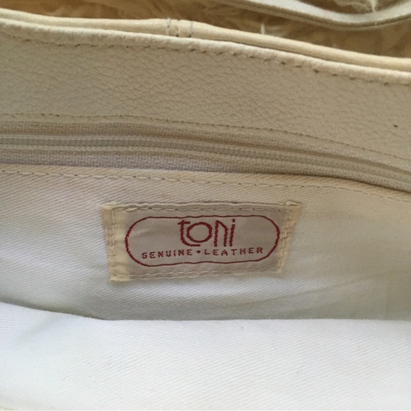 Vintage 90’s Toni White Leather Tote - Picture 4 of 9